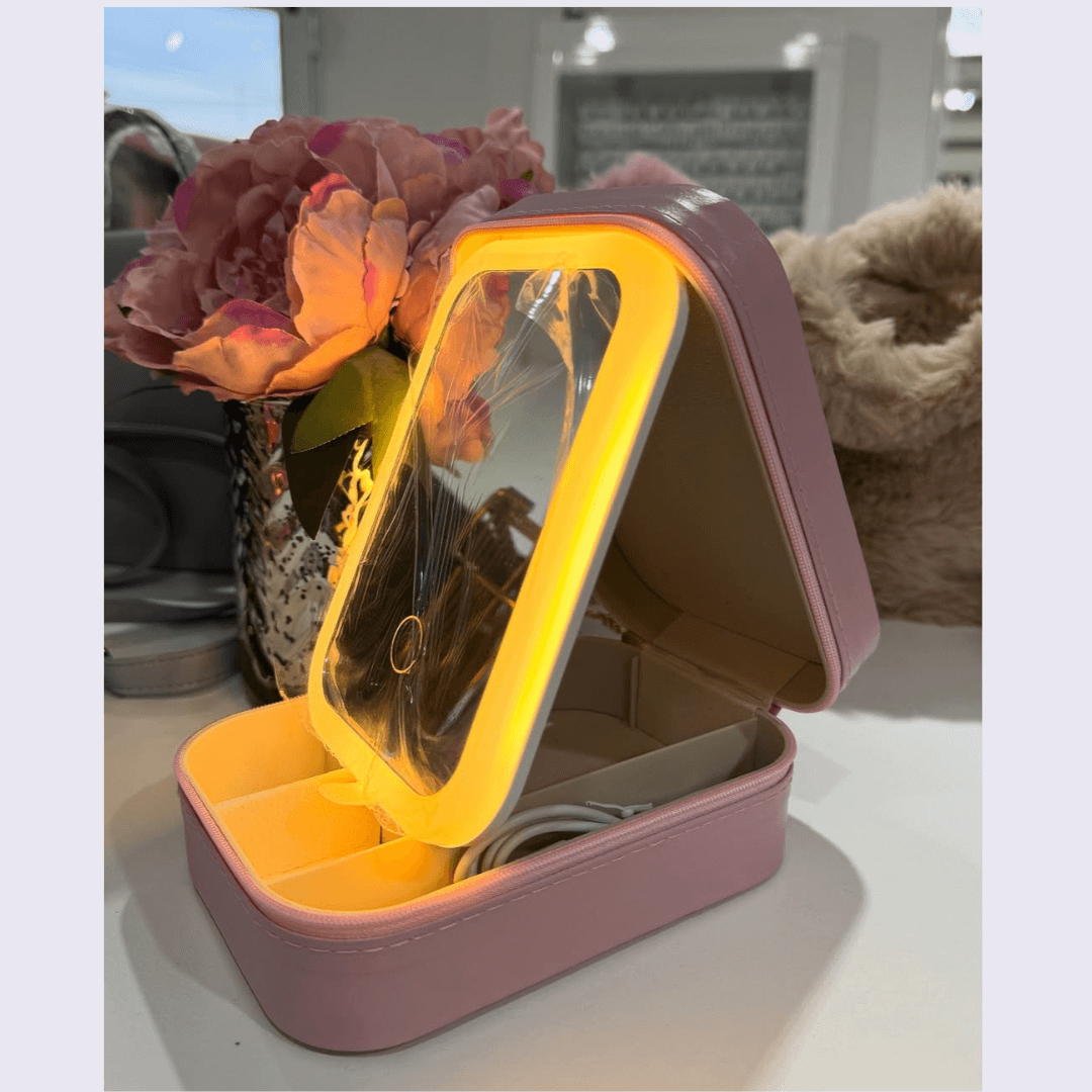 Trousse Maquillage & Bijoux avec Miroir à Led
