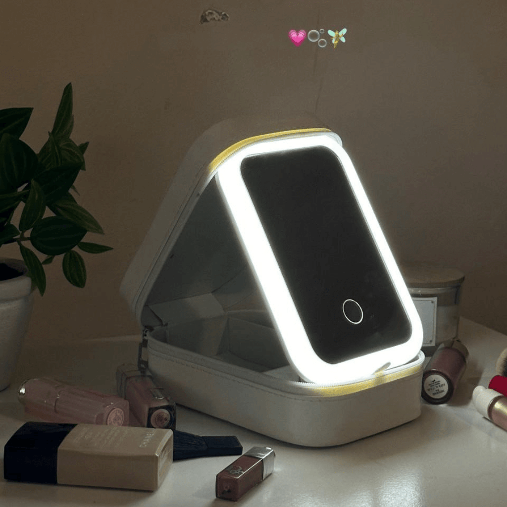 Trousse Maquillage & Bijoux avec Miroir à Led