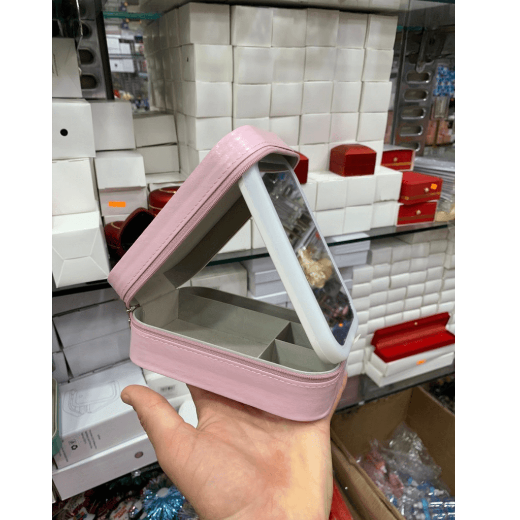 Trousse Maquillage & Bijoux avec Miroir à Led